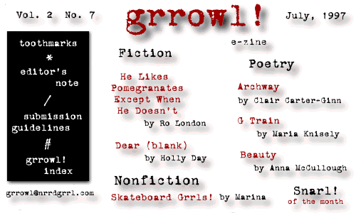 Grrowl! E-Zine, Vol. 2 No. 6; June, 1997